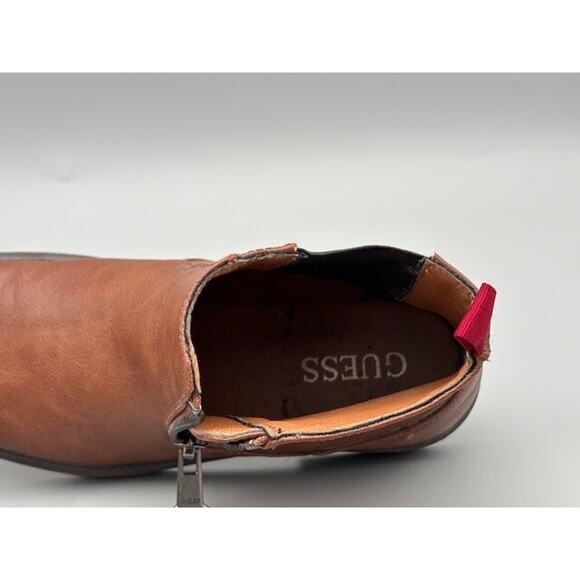 EUC Mens sz. 8.5 brown Guess ankle chelsea boots w/zipper NO ORIGINAL PACKAGING - Picture 9 of 16
